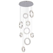 Natalie Iron & Crystal LED 9 Light Pendant